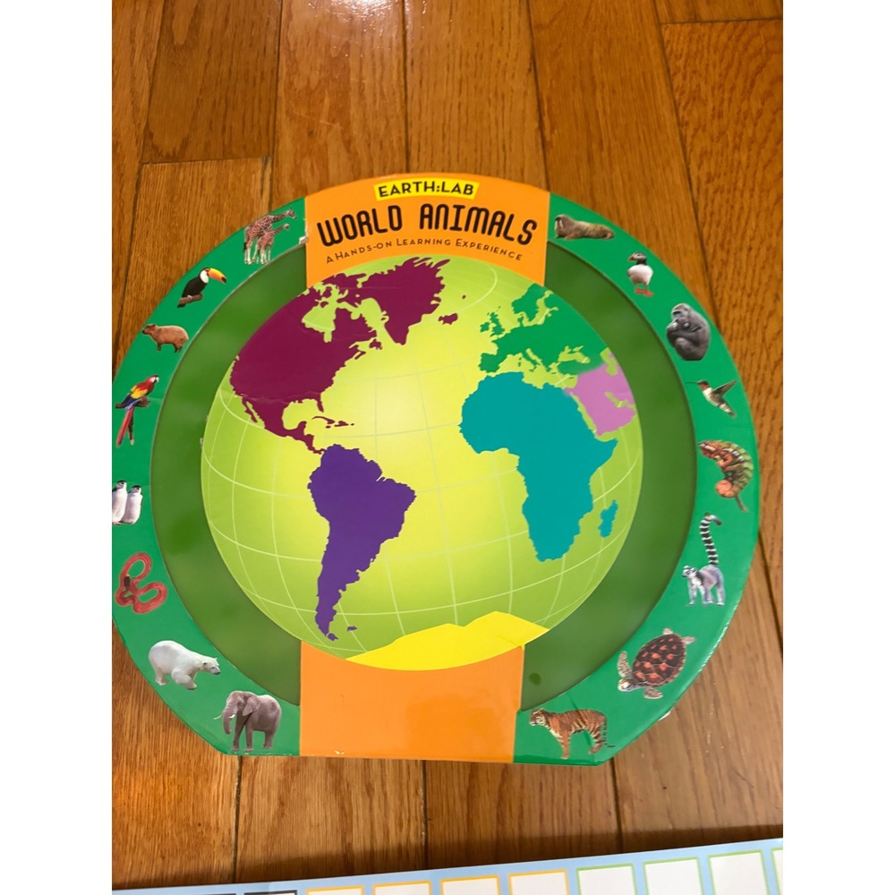 Earth Lab World Animals Educational Learning Kit Map‎ Stickers Booklet Multi - Picture 9 of 11